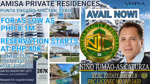 Amisa Private Residences Mactan, Cebu Ready For Occupancy Reserve Now!