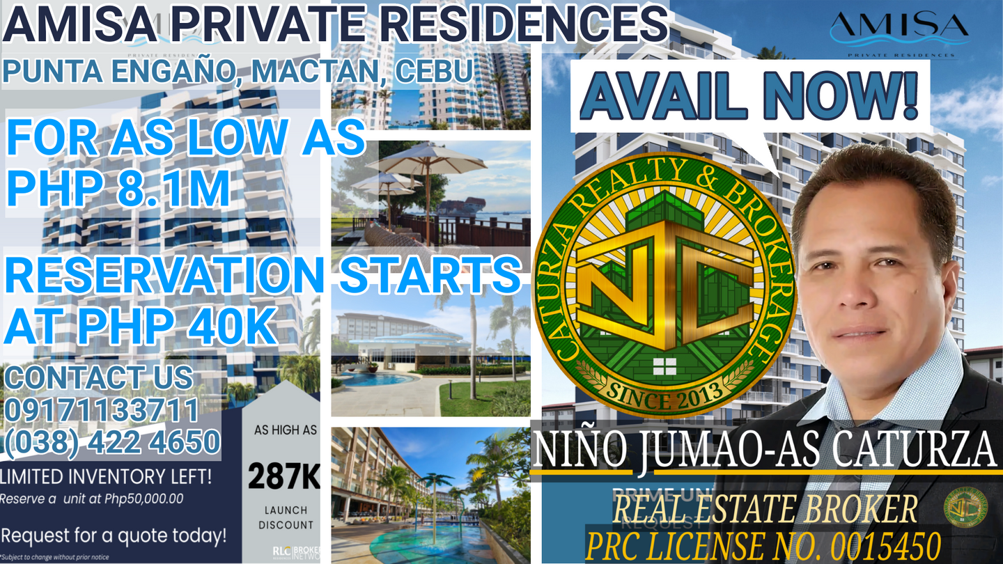 Amisa Private Residences Mactan, Cebu Ready For Occupancy Reserve Now!