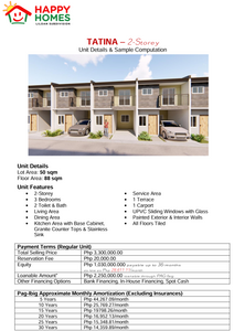 2-3 Storey Townhouses for sale Happy Homes Jubay Liloan Cebu Philippines for as low as 3.3m