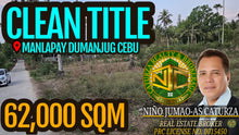 Load image into Gallery viewer, Lot For Sale In Manlapay Dumanjug Cebu 62,000 Sqm Propertyph.net