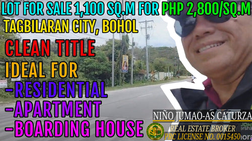 Lot For Sale Tagbilaran City Bohol 1,100 Sqm Propertyph