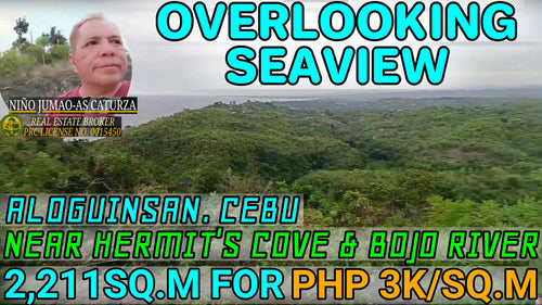 Overlooking Seaview 2,211 Sq.m for ₱3,000/Sq.m With Clean Title In Kantabogon, Aloguinsan, Cebu